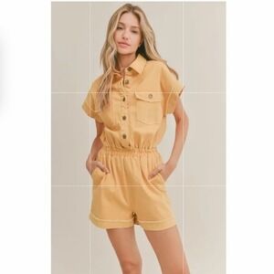 NEW Sadie & Sage shooting star romper Mango woman's size M cotton